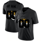 Custom J.Jaguars Black Team Logo Dual Overlap Limited Jersey