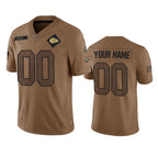 Custom KC.Chiefs Active Player 2023 Brown Salute To Service Limited Stitched Jersey