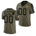 Custom KC.Chiefs Olive ACTIVE PLAYER 2021 Salute To Service Limited Stitched Jersey