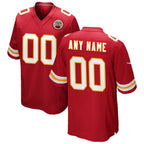 Custom KC.Chiefs Red Game Jersey
