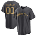 Custom Kansas City Royals Active Player Charcoal 2022 All-Star Cool Base Stitched Baseball Jersey