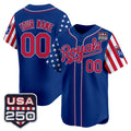 Custom Kansas City Royals America 250 Edition Vapor Premier Limited Royal Stitched Baseball Jersey