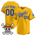 Custom Kansas City Royals x One Piece Gold Vapor Premier Limited Jersey - Stitched Baseball Jersey