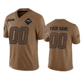 Custom LA.Chargers Active Player 2023 Brown Salute To Service Limited Stitched Jersey