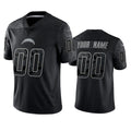 Custom LA.Chargers Active Player Black Reflective Limited Stitched Jersey