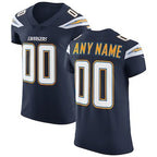 Custom LA.Chargers Navy Vapor Untouchable Elite Stitched Jersey
