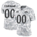 Custom LA.Rams Active Player 2024 F.U.S.E Arctic Camo Salute To Service Limited Stitched Jersey