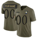 Custom LA.Rams Active Player Olive 2025 F.U.S.E. Salute to Service Limited Stitched Jersey