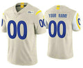 Custom LA.Rams Vapor Bone Stitched Limited Jersey