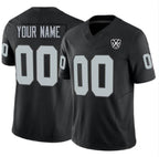 Custom LV.Raiders Active Player Black 2024 F.U.S.E 65th Anniversary Patch Vapor Stitched Jersey
