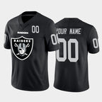 Custom LV.Raiders Black Team Big Logo Number Vapor Untouchable Limited Jersey