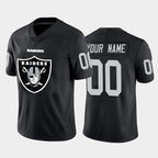 Custom LV.Raiders Black Team Big Logo Vapor Untouchable Limited Jersey