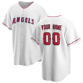 Custom Los Angeles Angels White Home Replica Baseball Jersey
