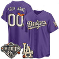 Custom Los Angeles Dodgers Purple Halloween 2026 Baseball Jersey