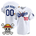 Custom Los Angeles Dodgers x One Piece White Vapor Premier Limited Jersey - Stitched Baseball Jersey