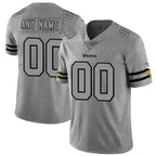 Custom MN.Vikings 2019 Gray Gridiron Gray Vapor Untouchable Limited Jersey