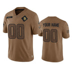 Custom MN.Vikings Active Player 2023 Brown Salute To Setvice Limited Stitched Jersey