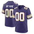 Custom MN.Vikings Purple Classic Game Jersey