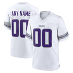 Custom MN.Vikings White Alternate Game Jersey