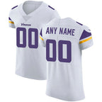 Custom MN.Vikings White Vapor Untouchable Elite Jersey