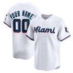 Custom Miami Marlins White Home Limited Baseball Jersey
