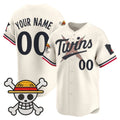 Custom Minnesota Twins x One Piece Cream Vapor Premier Limited Jersey - Stitched Baseball Jersey