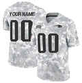 Custom NE.Patriots Active Player 2024 F.U.S.E Arctic Camo Salute To Service Limited Stitched Jersey