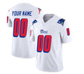 Custom NE.Patriots Active Player White 2023 F.U.S.E. Throwback Limited Stitched Jersey
