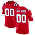 Custom NE.Patriots Red Alternate Jersey