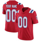 Custom NE.Patriots Red Vapor Untouchable Player Limited Jersey