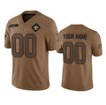 Custom NO.Saints Active Player 2023 Brown Salute To Setvice Limited Stitched Jersey