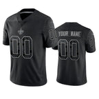 Custom NO.Saints Active Player Black Reflective Limited Stitched Jersey