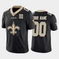 Custom NO.Saints Black Team Big Logo Number Vapor Untouchable Limited Jersey