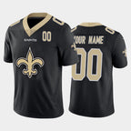 Custom NO.Saints Black Team Big Logo Number Vapor Untouchable Limited Jersey