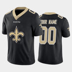Custom NO.Saints Black Team Big Logo Vapor Untouchable Limited Jersey