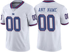 Custom NY.Giants ACTIVE PLAYER White Color Rush Limited Stitched Jersey