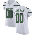 Custom NY.Jets Alternate Road White Vapor Untouchable Elite Jersey