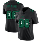 Custom NY.Jets Black Team Logo Dual Overlap Limited Jersey