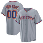 Custom New York Mets Active Player Gray 2025 Limited Stitched Baseball Jersey HELVY