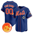 Custom New York Mets x Dragon Ball Royal Vapor Premier Limited Jersey - All Stitched Baseball Jersey