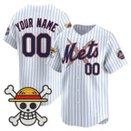 Custom New York Mets x One Piece White Vapor Premier Limited Jersey - Stitched Baseball Jersey
