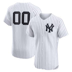 Custom New York Yankees White Home Elite Baseball Jersey HELVY