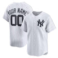 Custom New York Yankees White Home Limited Baseball Jersey HELVY