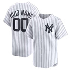 Custom New York Yankees White Home Limited Baseball Jersey HELVY