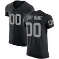 Custom O.Raiders Black Vapor Untouchable Elite Jersey