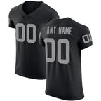 Custom O.Raiders Black Vapor Untouchable Elite Jersey