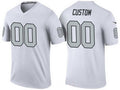 Custom O.Raiders White Color Rush Legend Limited Jersey
