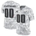Custom P.Eagles Active Player 2024 F.U.S.E Arctic Camo Salute To Service Limited Stitched Jersey