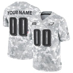 Custom P.Eagles Active Player 2024 F.U.S.E Arctic Camo Salute To Service Limited Stitched Jersey