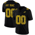 Custom P.Eagles Black Leopard Print Fashion Vapor Limited Jersey